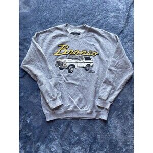 Ford Bronco Crew Neck Pullover Sweatshirt Double Sided Graphic Size M Horse
